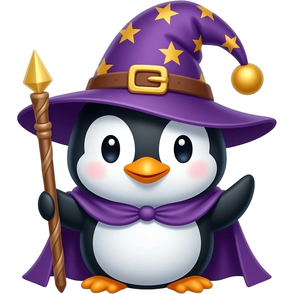 Penguin Wizard emoji