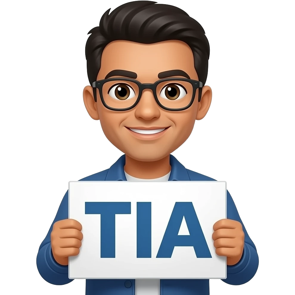 This image holding a sign that says TIA emoji