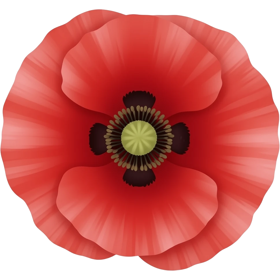 Poppy flower emoji