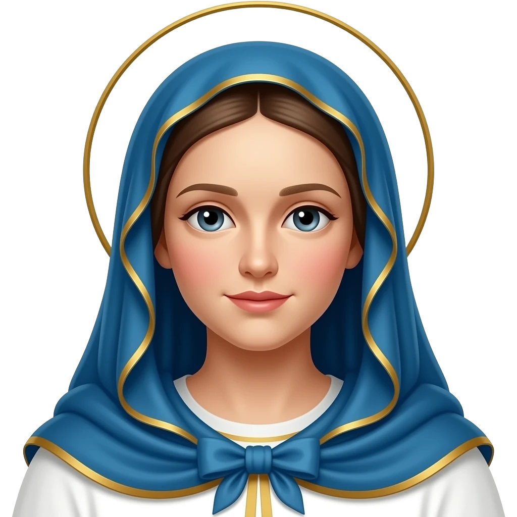 Manto azul com detalhes dourados Com a nossa senhora emoji
