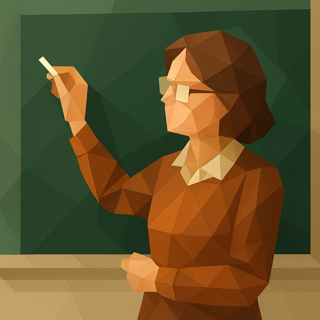 Teacher at a blackboard, arms and chalk



 emoji