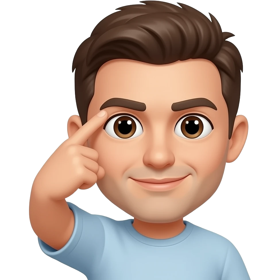 Человек крутит указательным пальцем у виска emoji
