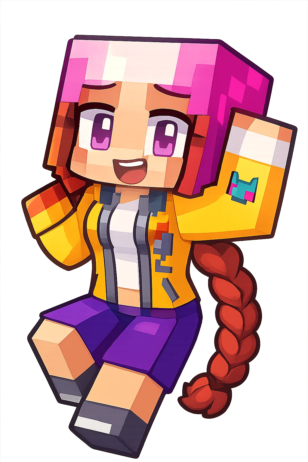 Extract every character from the picture. character including the clothes and accessories they are wearing, and place on a transparent background. Keep the original style and appearance exactly the same. and separately give me the each character picture. There is 3 character in this image. so you have to create 3 imaehgs

 emoji