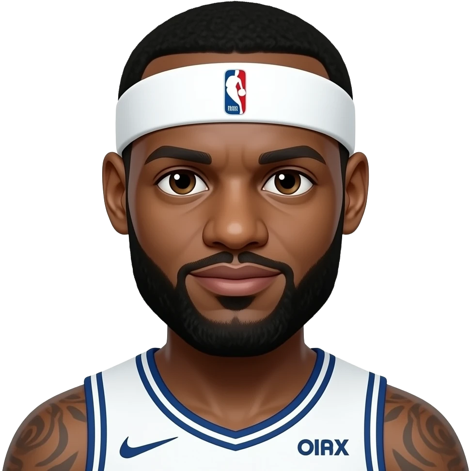 lebron james with hair band emoji
