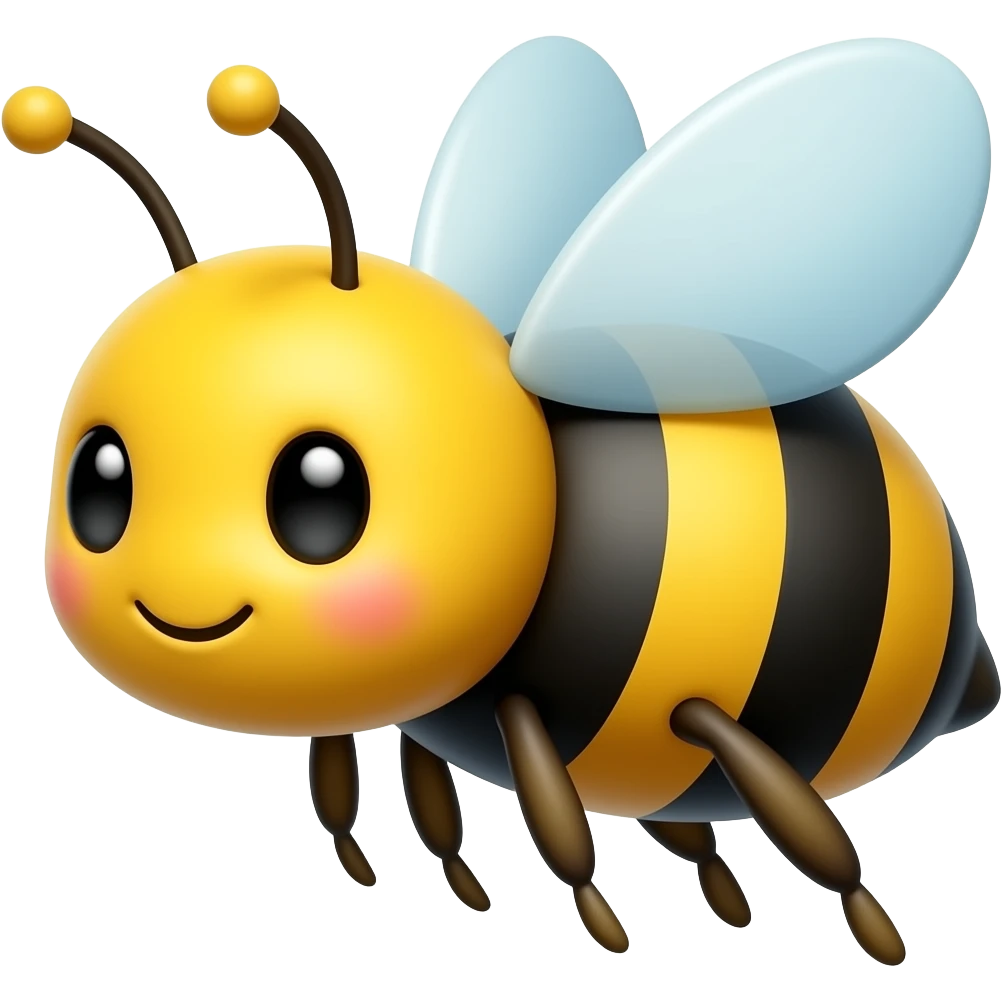 Cute bee flying emoji