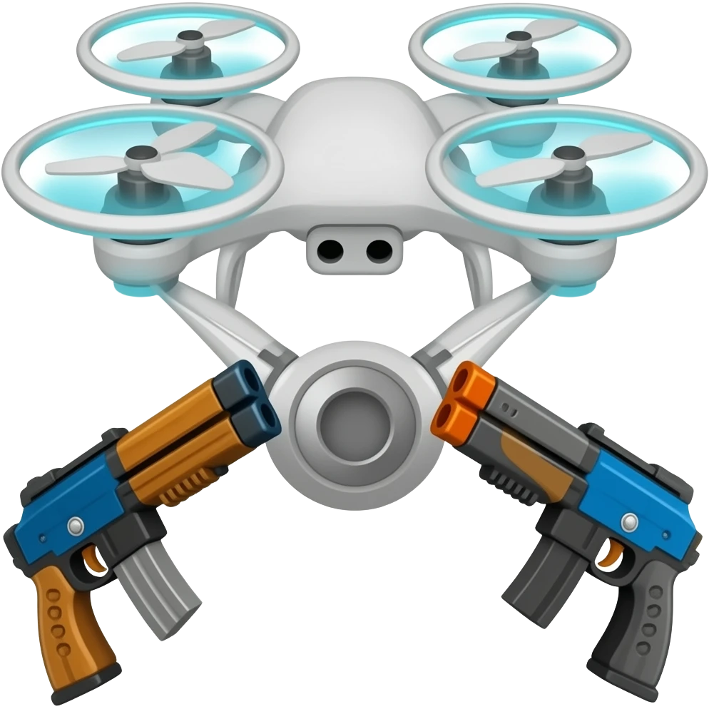 Drone with guns emoji