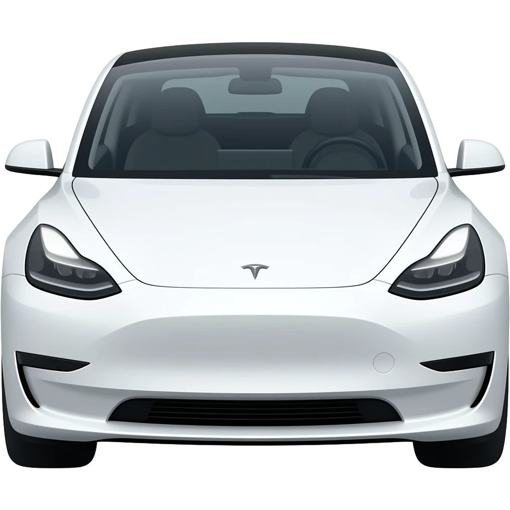 white tesla car emoji