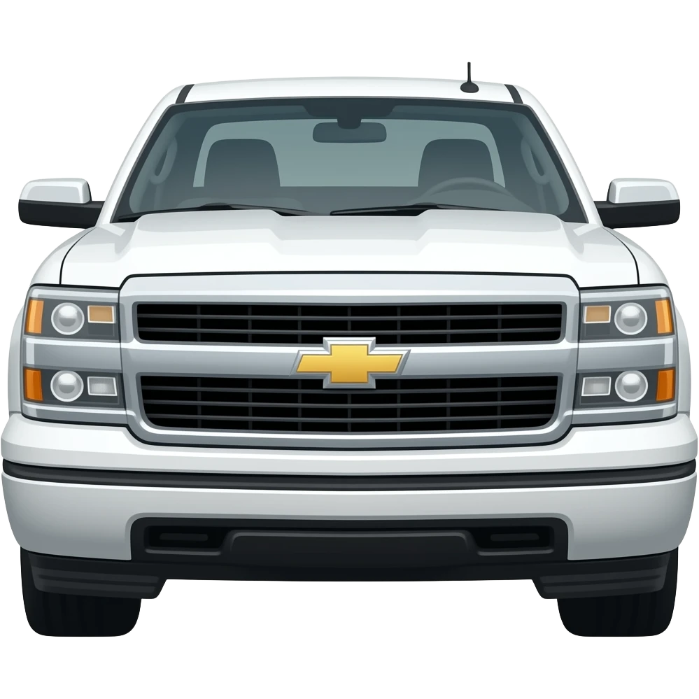 Ext cab Silverado white emoji