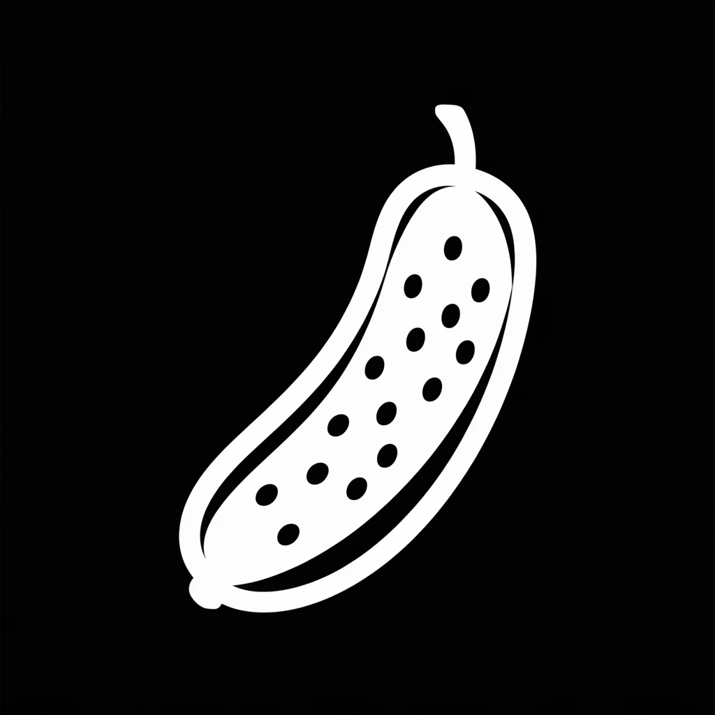 Cucumber icon black silhouette emoji