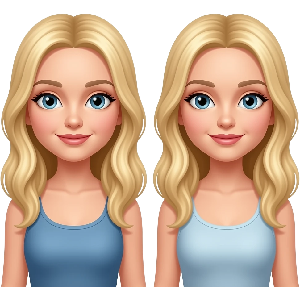 Two hot blonde twins emoji