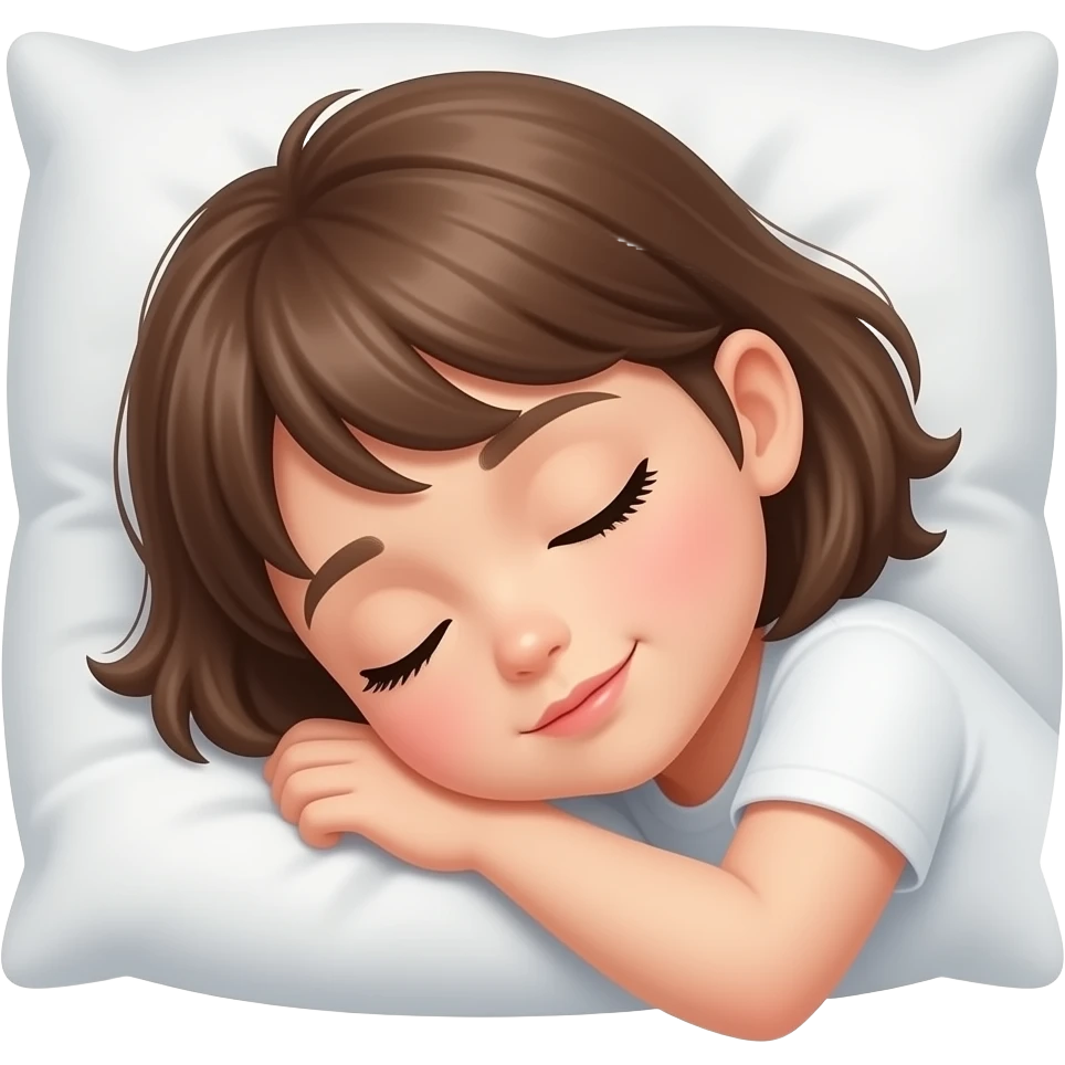 девушка лежит на подушке и спит emoji