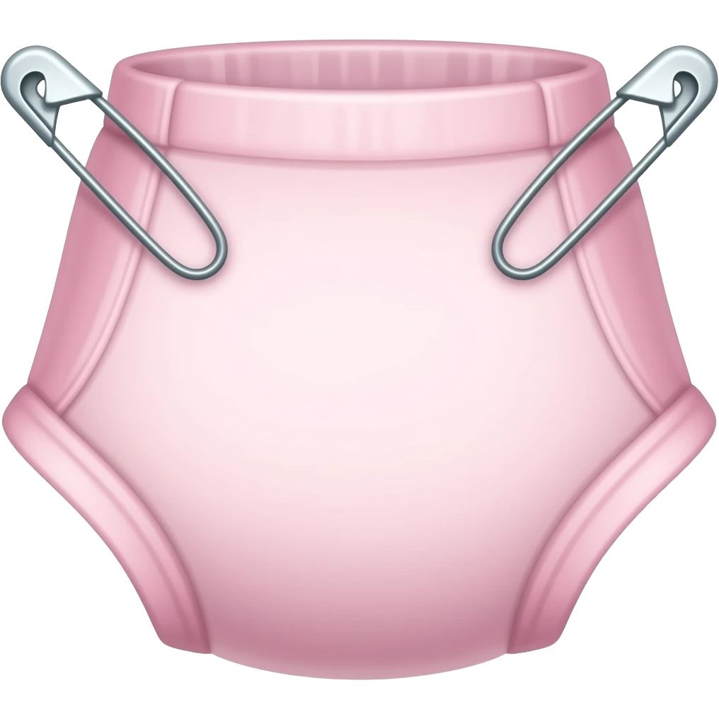 Pink Diaper with safety pins emoji