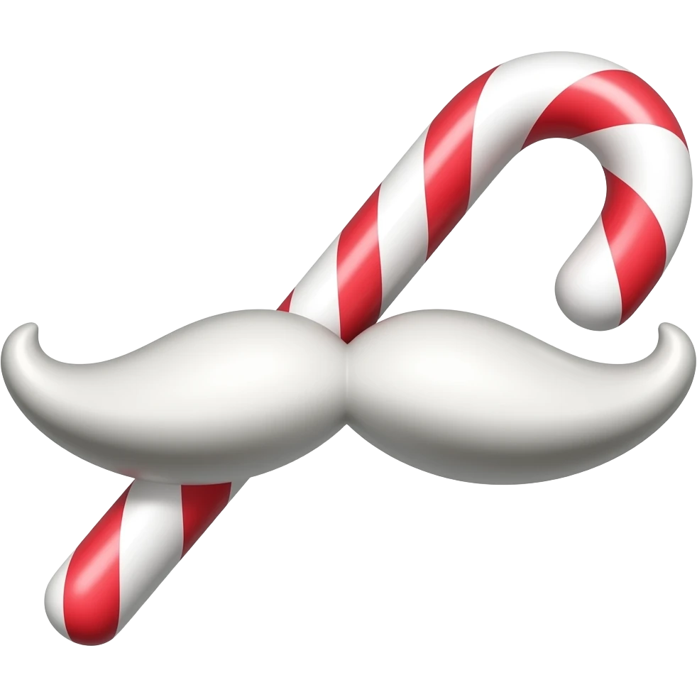 Candy Cane Whisker emoji