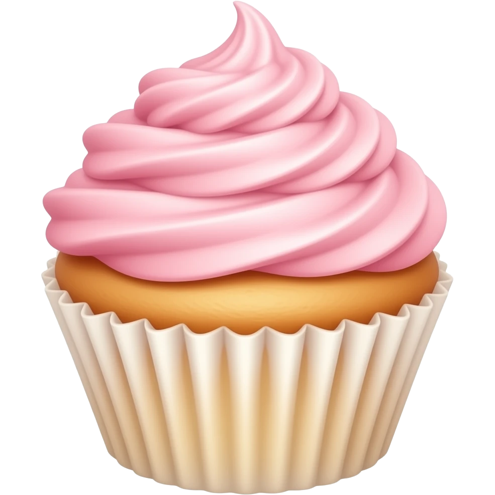 Cupcake with pink icing emoji