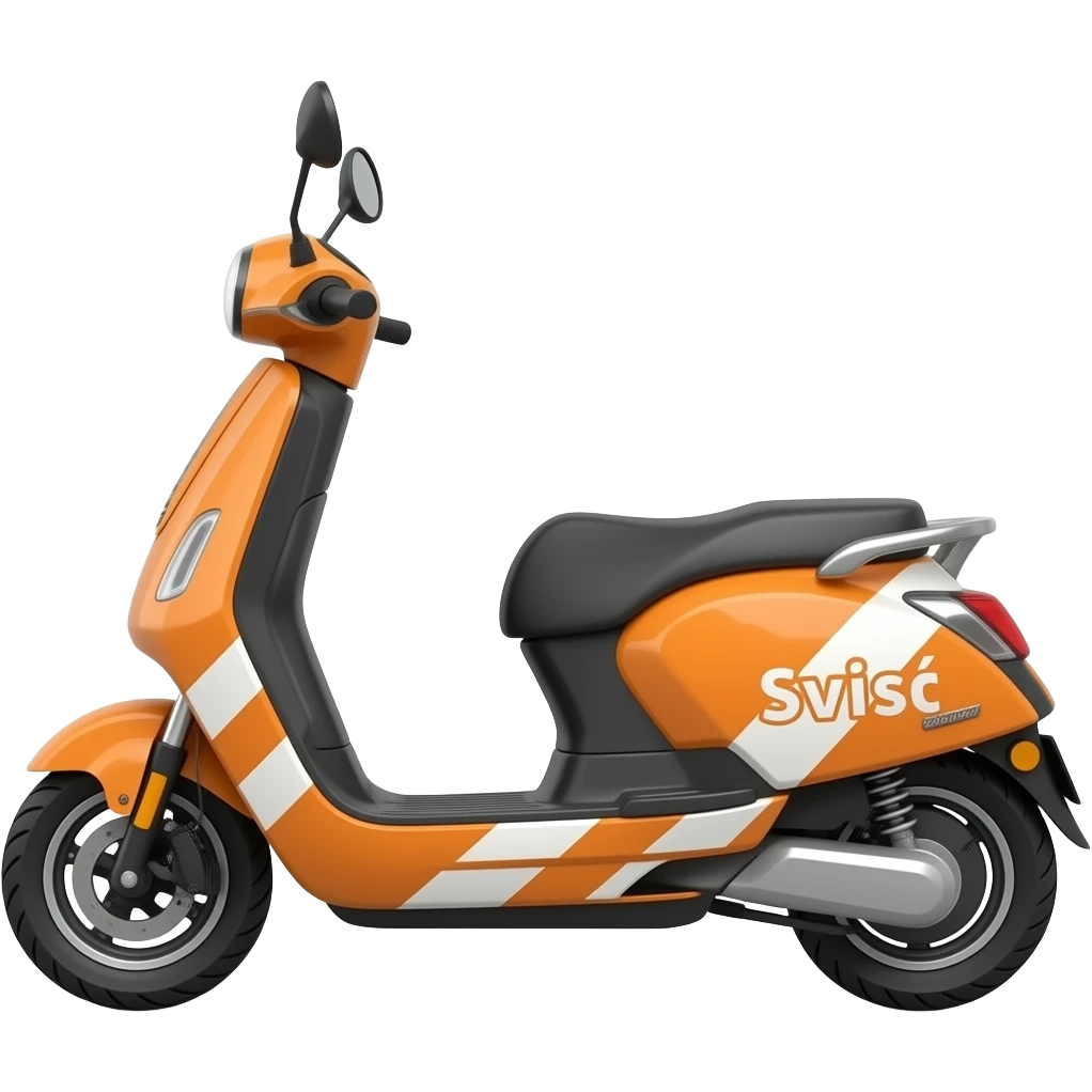 orange escooter called "Svišť" emoji