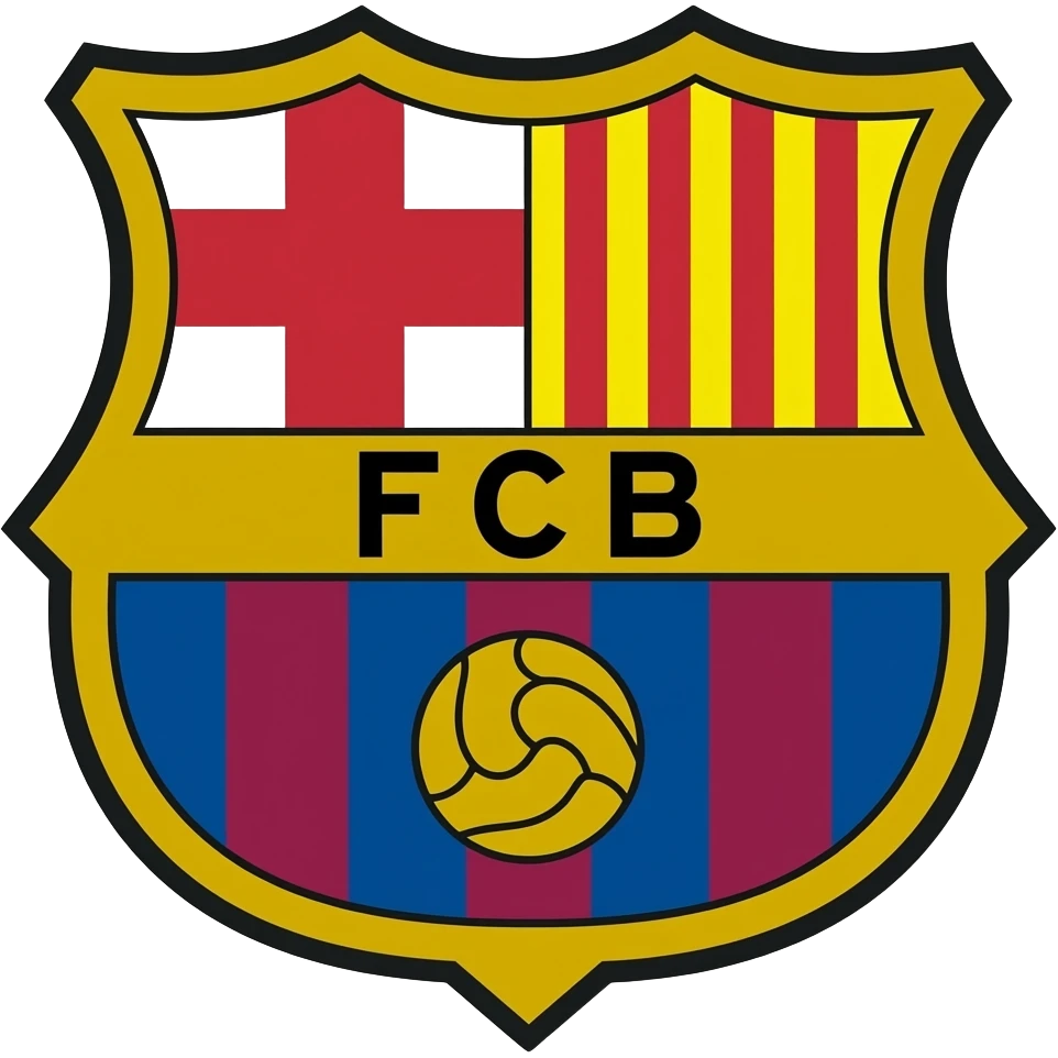 Barcelona football logo put white clour in between cross emoji