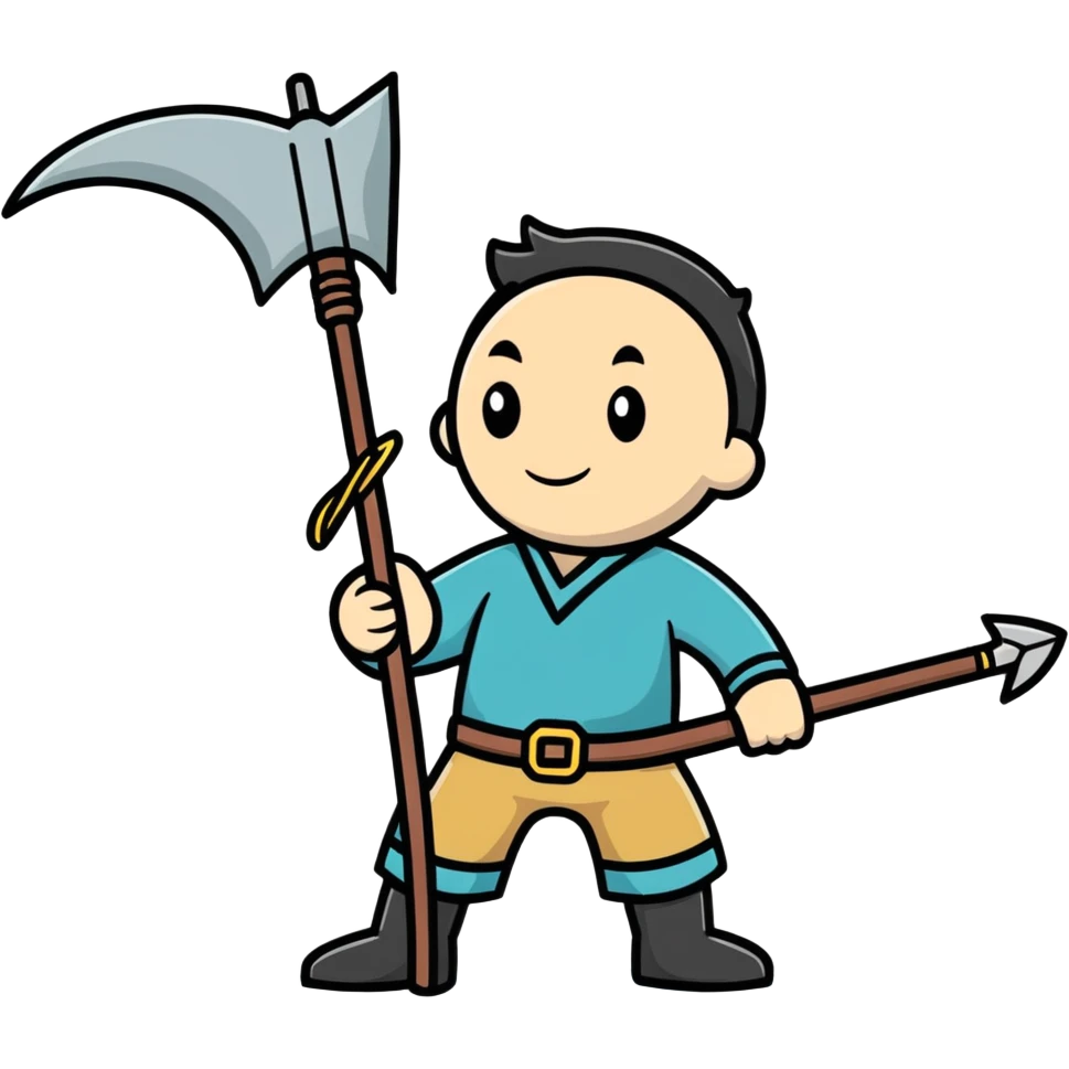 a whaler man holding a harpoon emoji