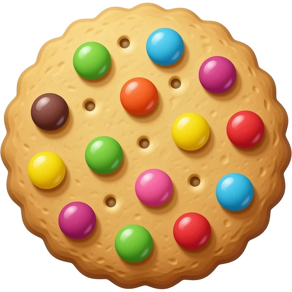Biscuits whit smarties emoji