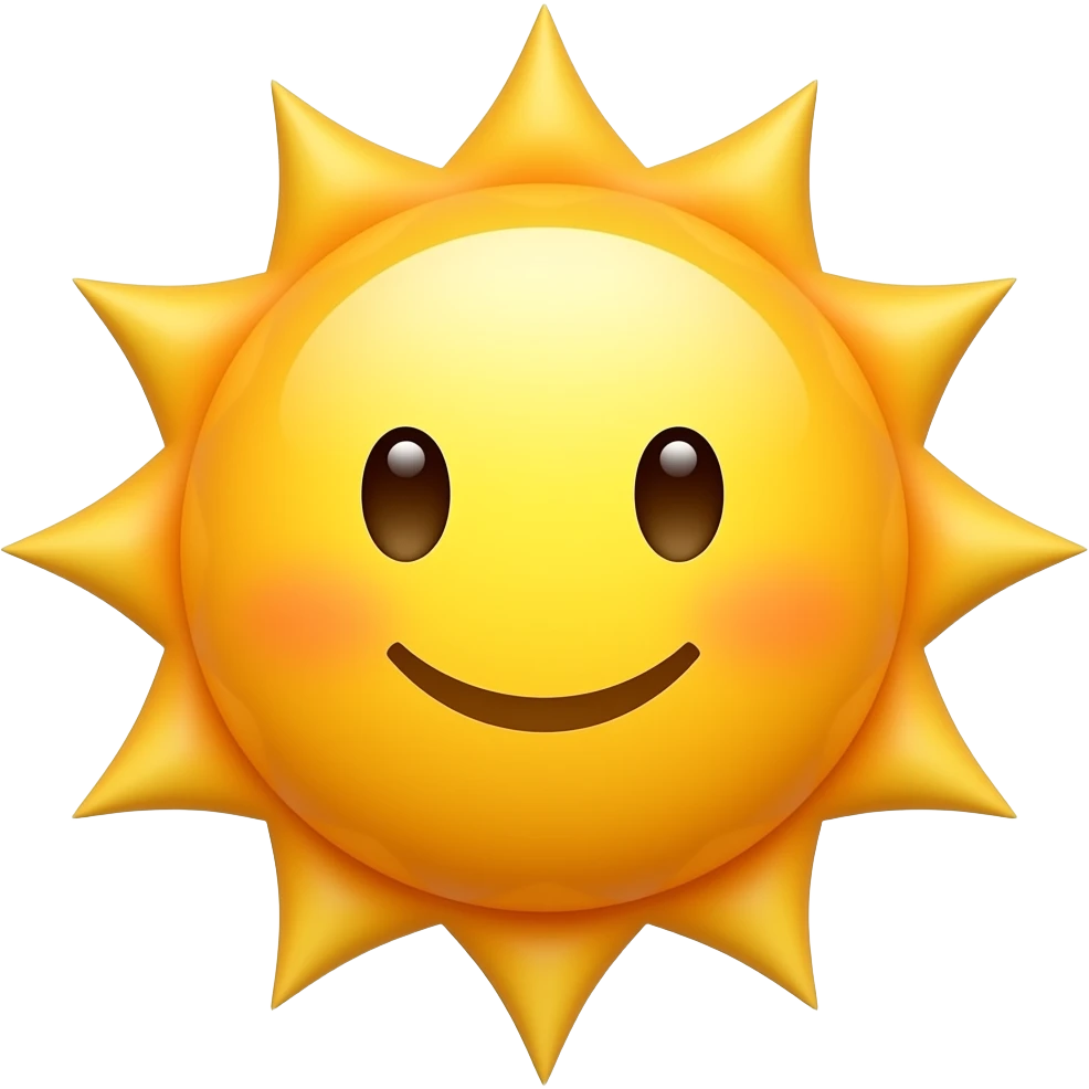 happy sun emoji