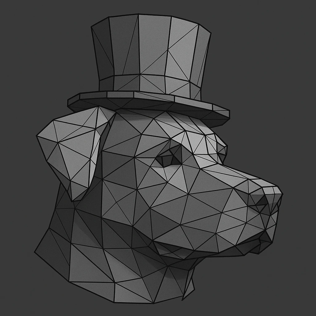 dog with tophat emoji