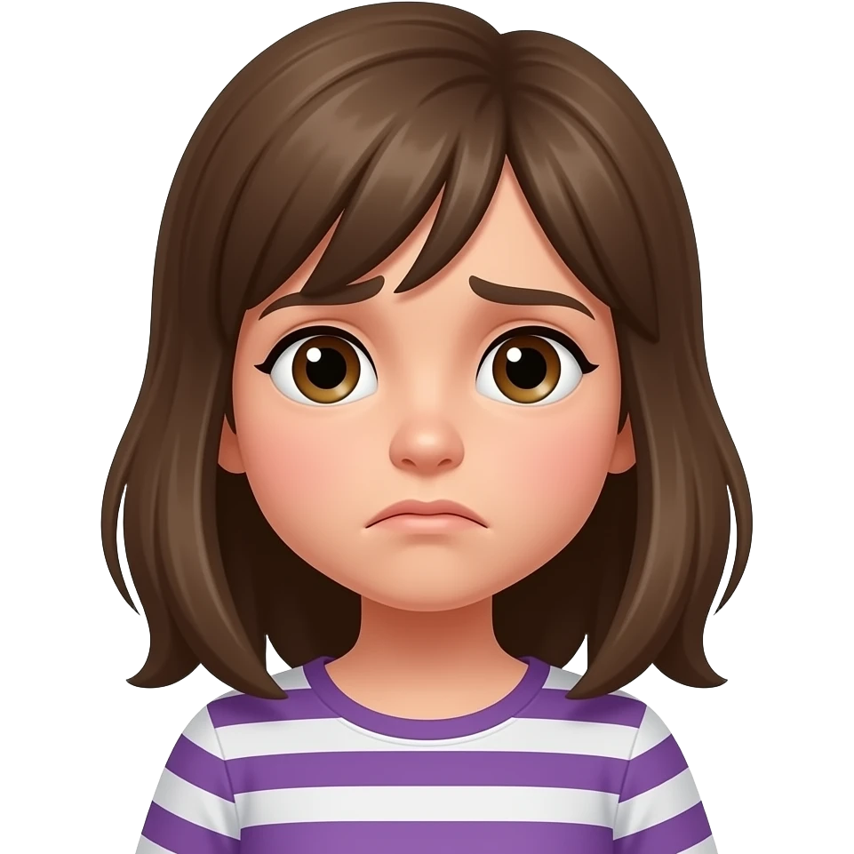 Fille inquiétude emoji