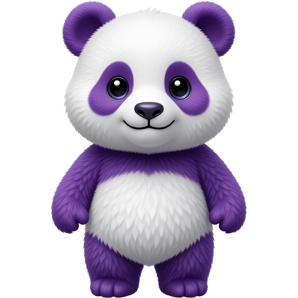 purple stuffed panda emoji