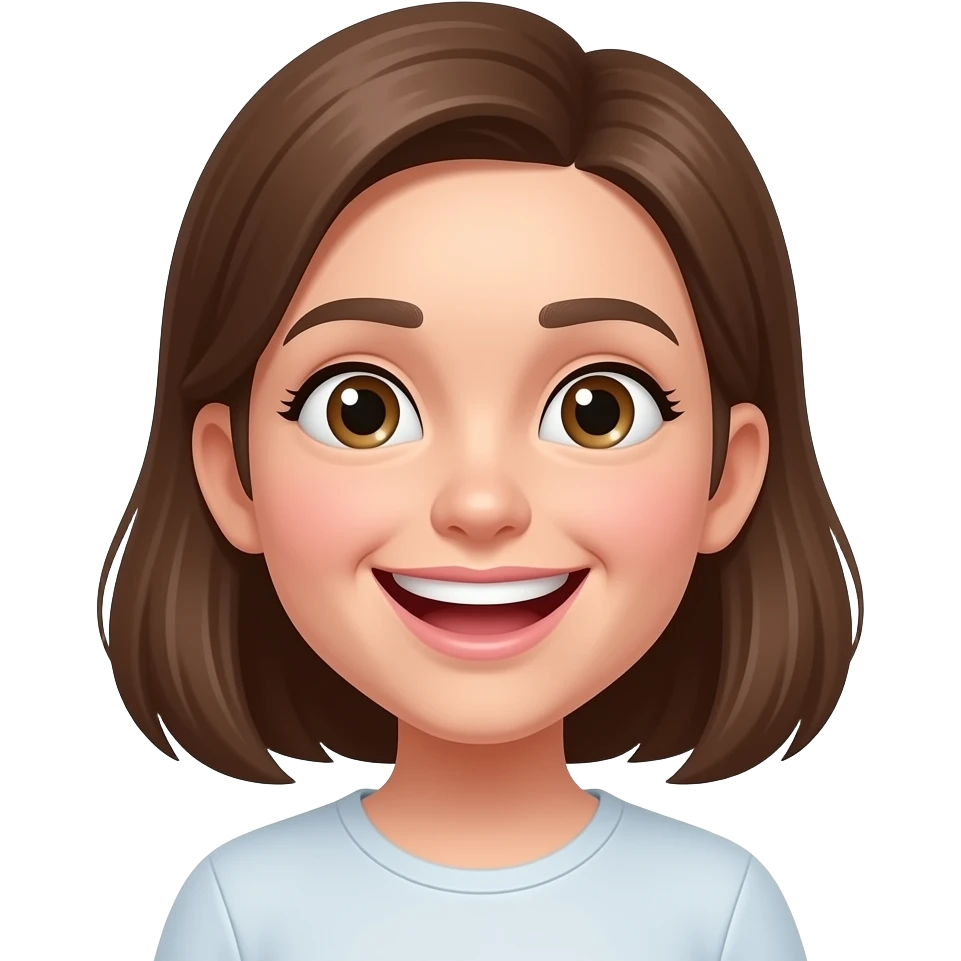 a girl with funny smirky quirky playful mischievous giggle emoji