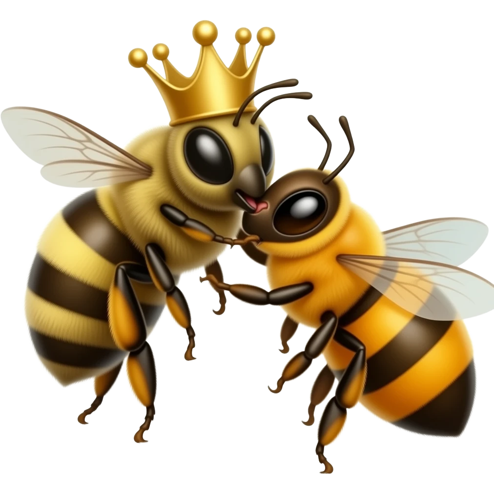 King Bee grabbing Queen Bee emoji