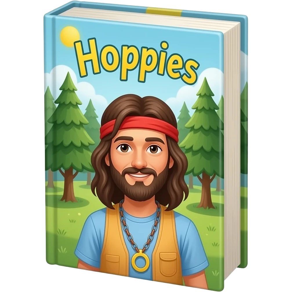 Book about hippies emoji