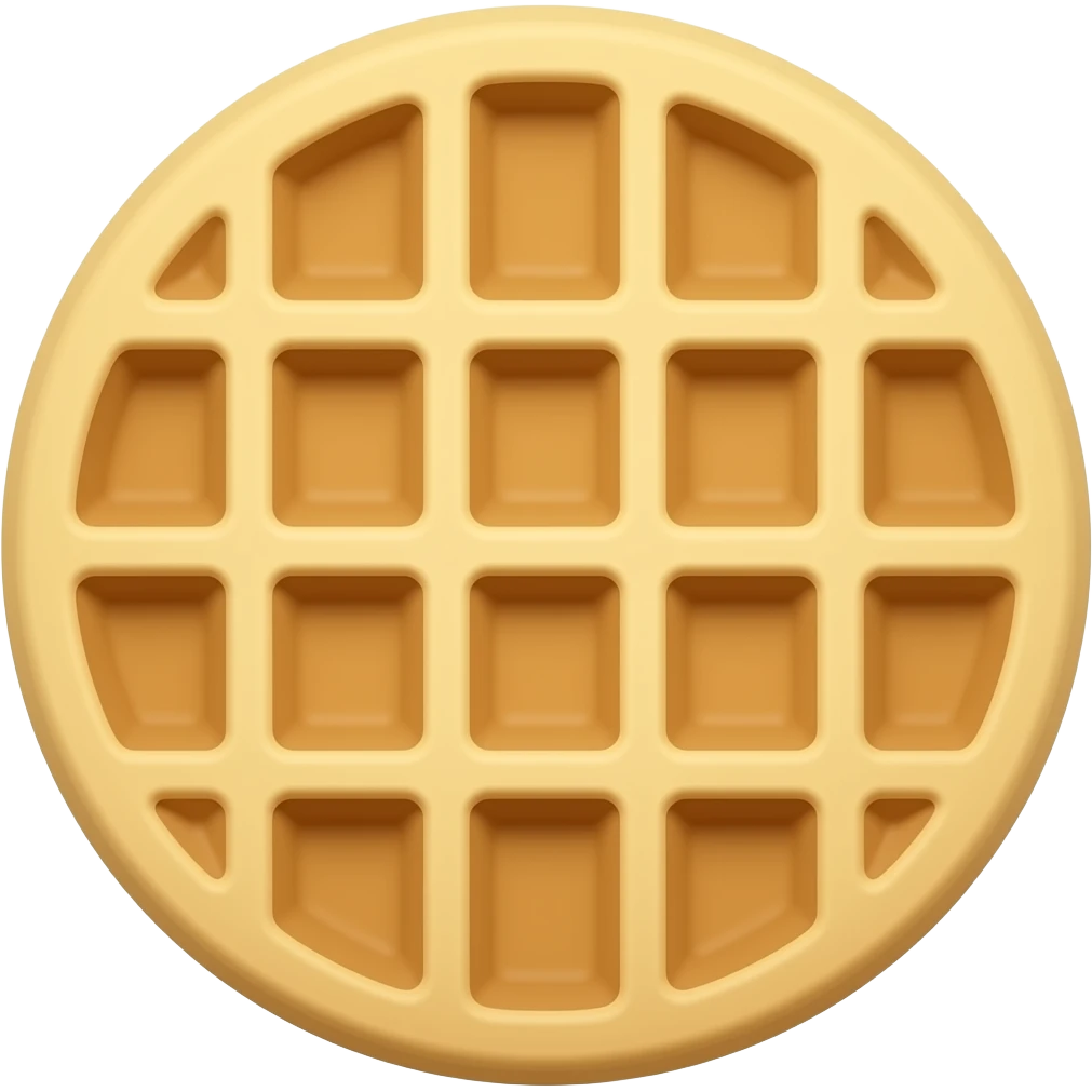 Circle waffle emoji