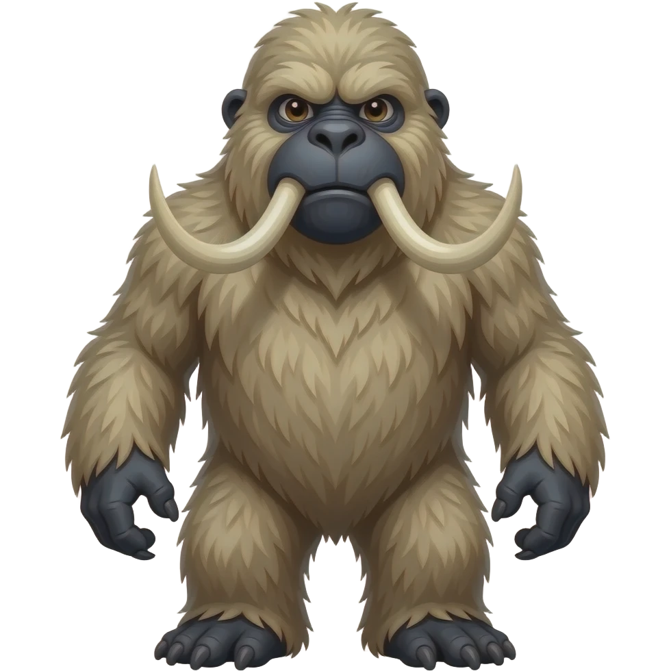 Wampa from star wars with tusks emoji