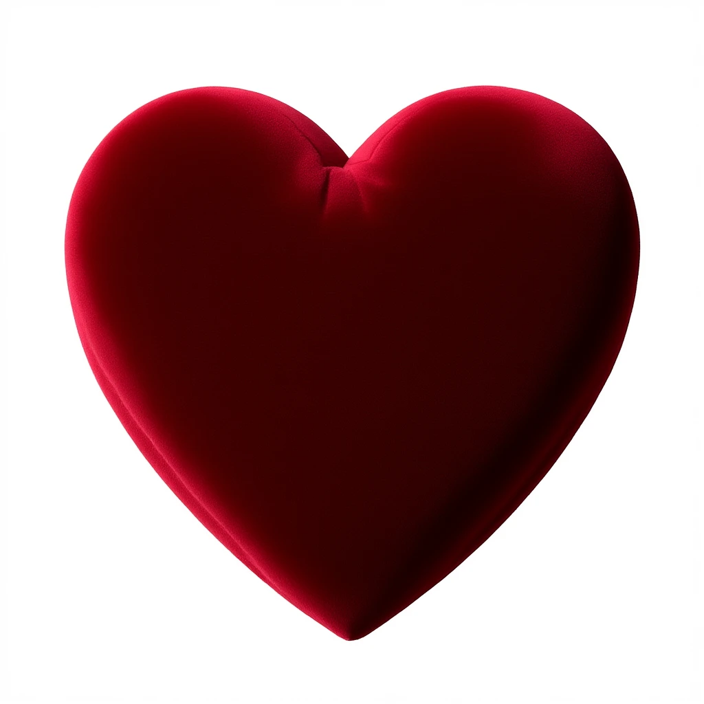 heart with a velvet matte texture emoji