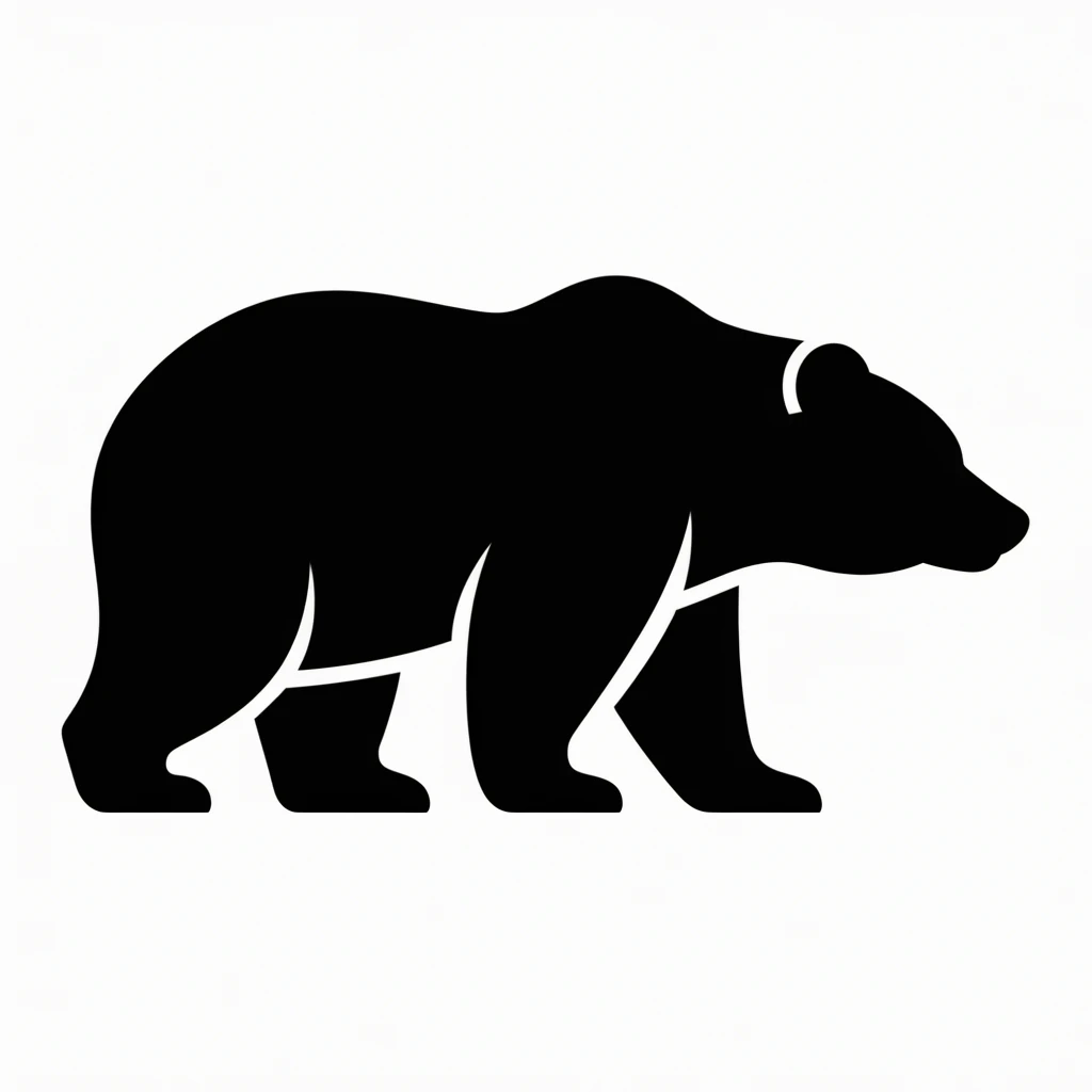 Bear icon black silhouette emoji