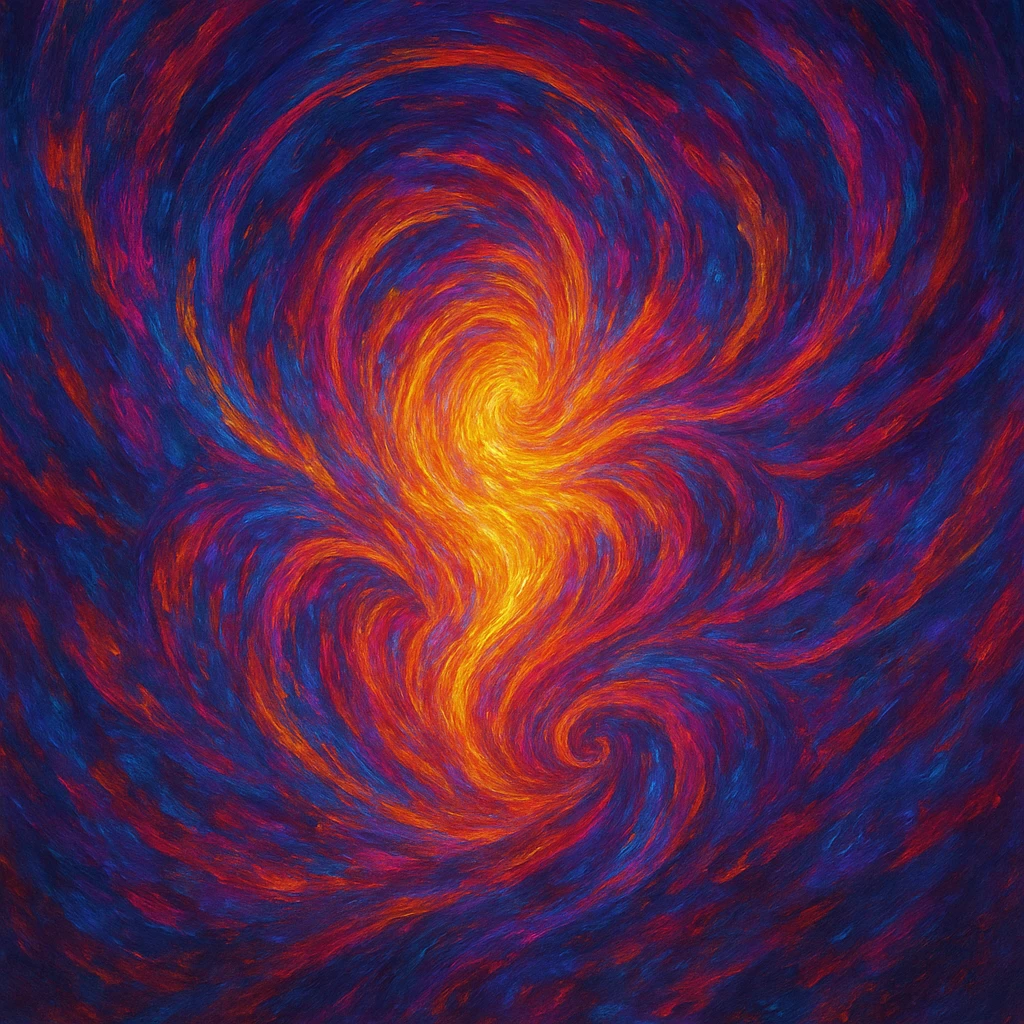 soul, abstract swirling energy, vibrant colors, dynamic, spiritual essence emoji