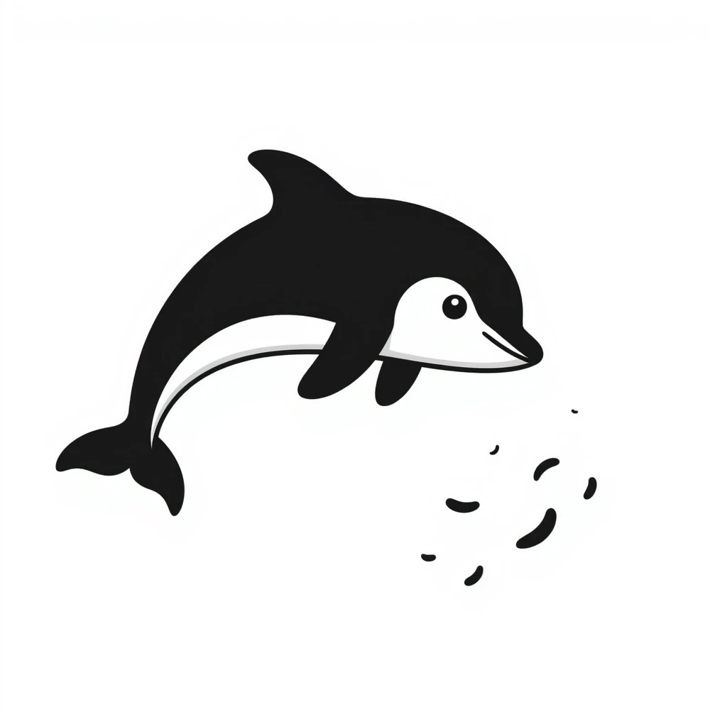A detailed illustration of a dolphin emoji