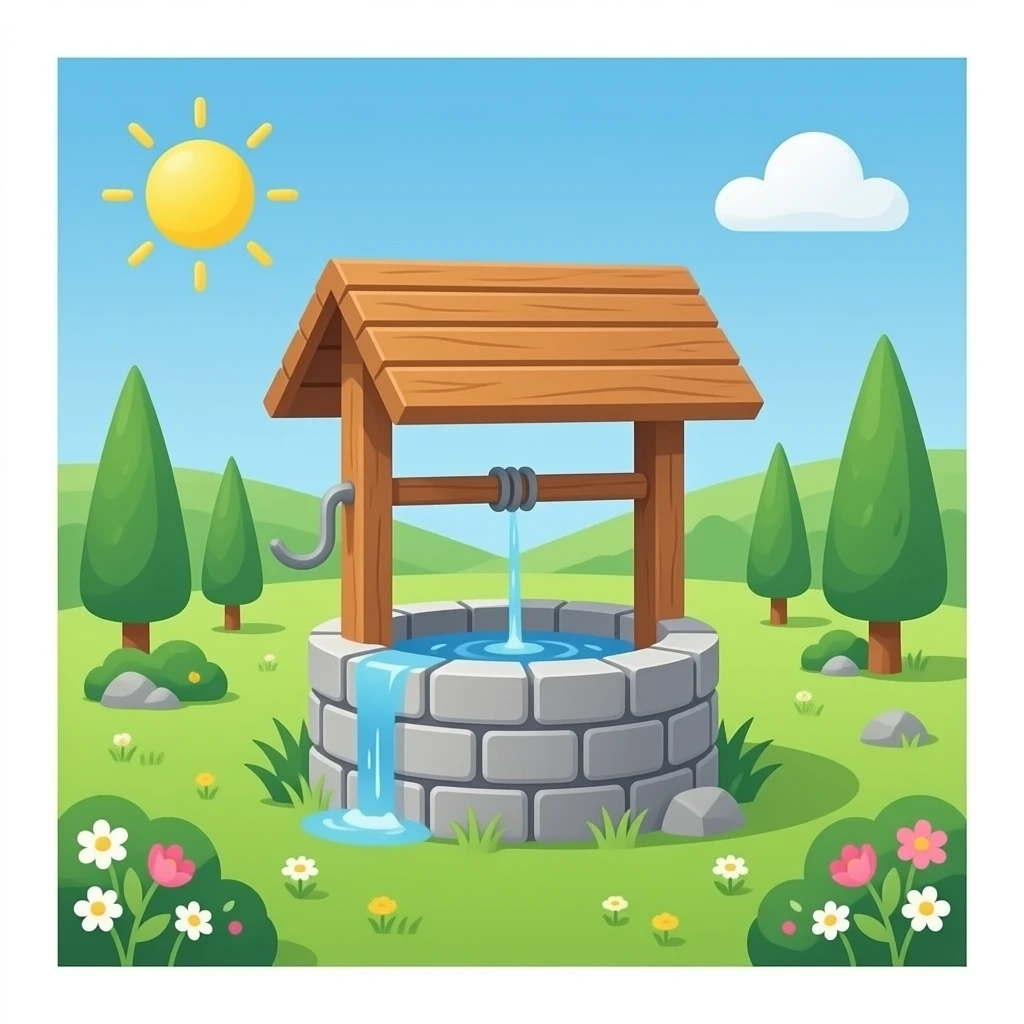 Wishing well emoji