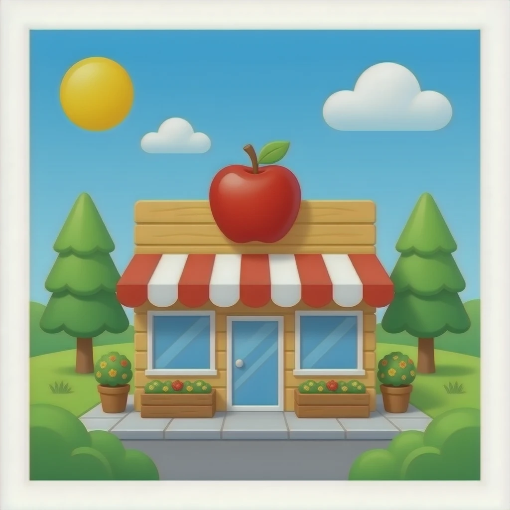an apple shop emoji