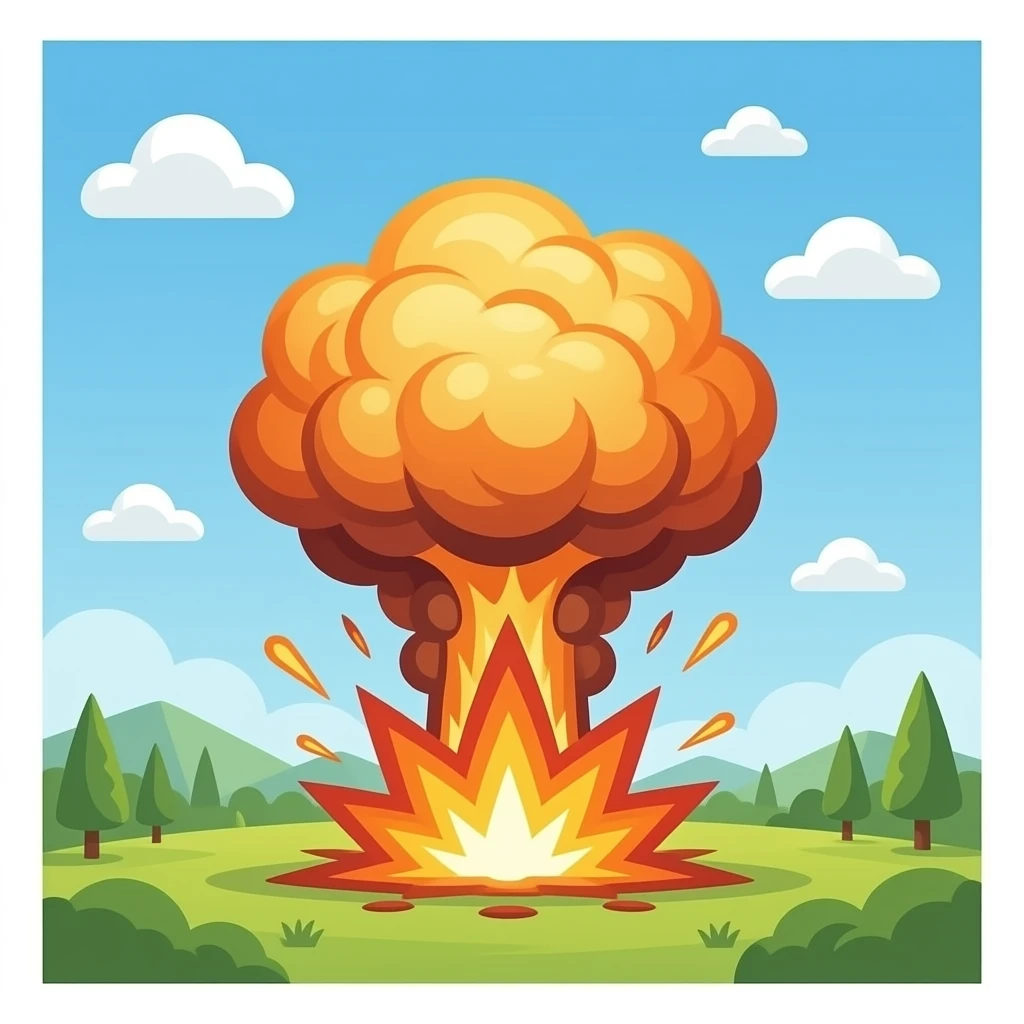 Tower blowing up emoji