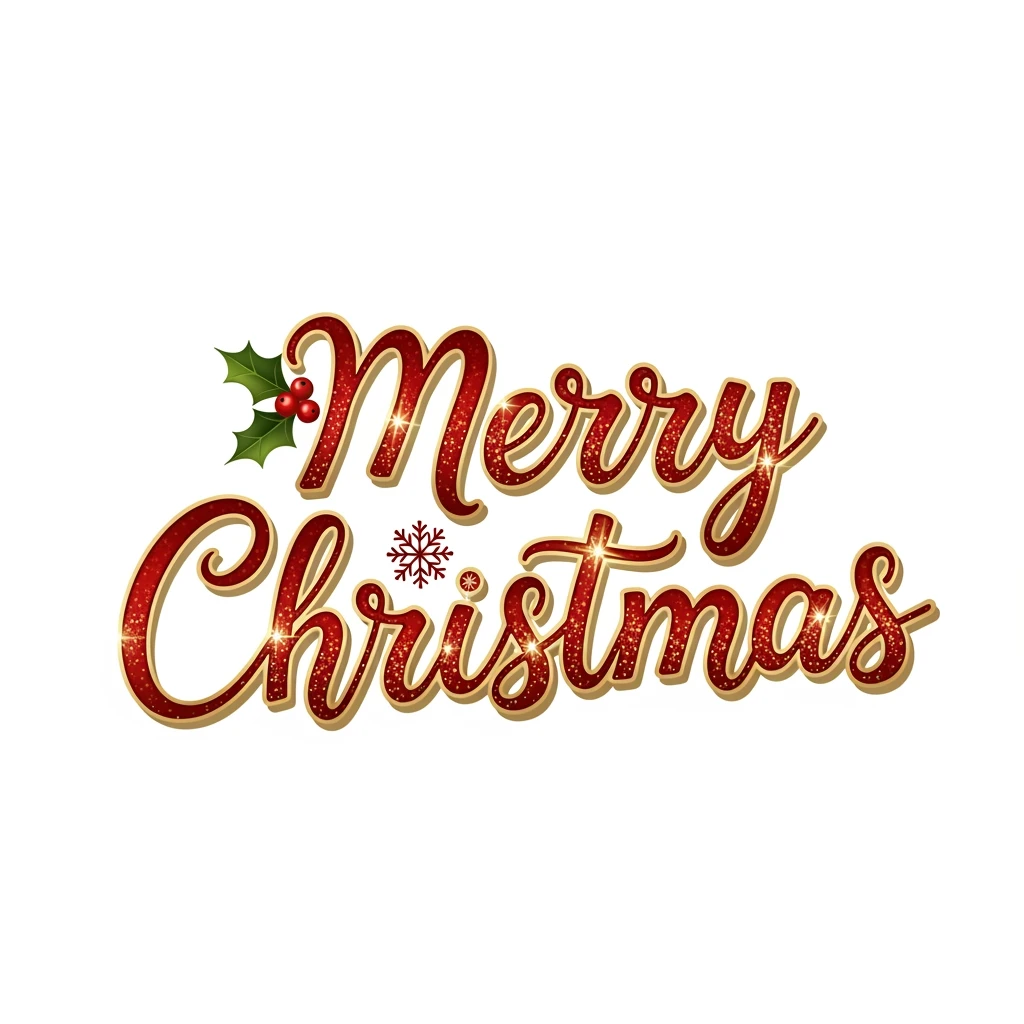 Merry christmas text, remove background emoji