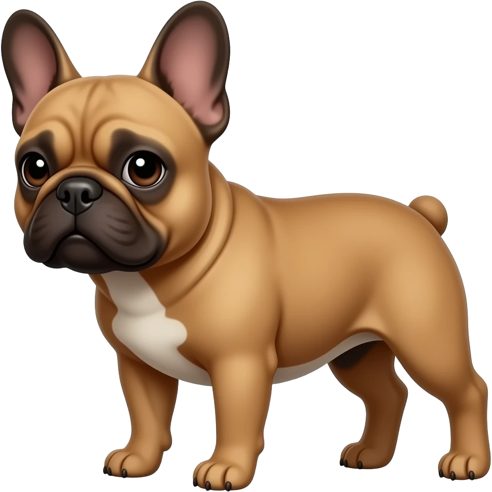 Brown French bulldog emoji