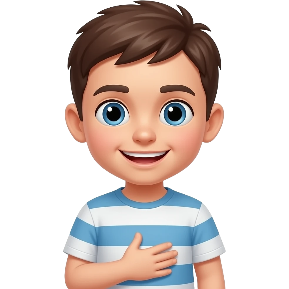 Stomach growling boy emoji