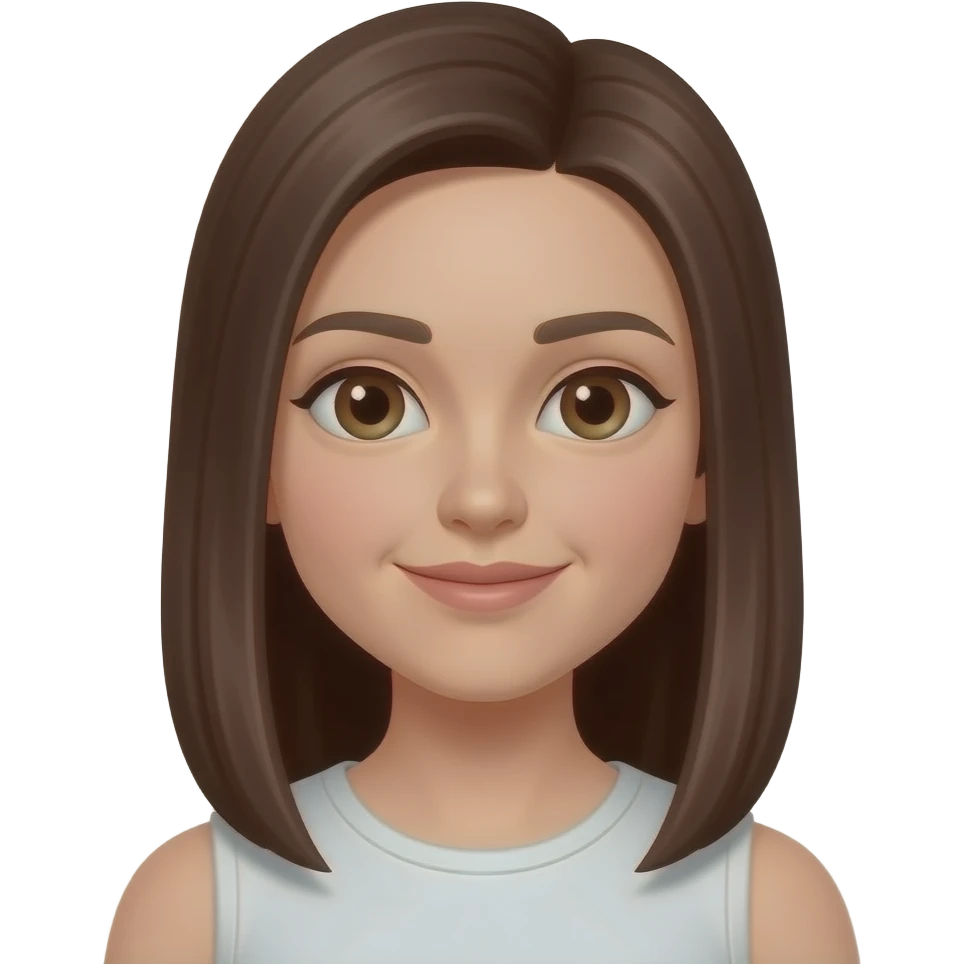 Kız Düz saclı esmer emoji