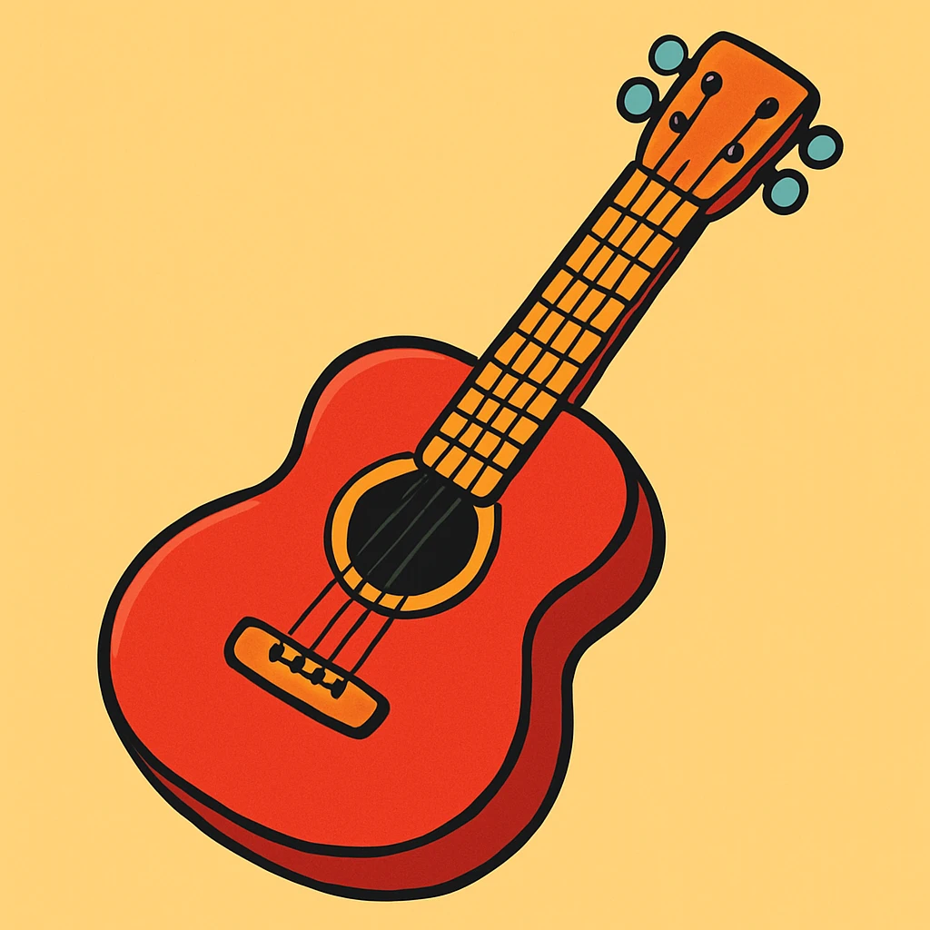 red guitar emoji