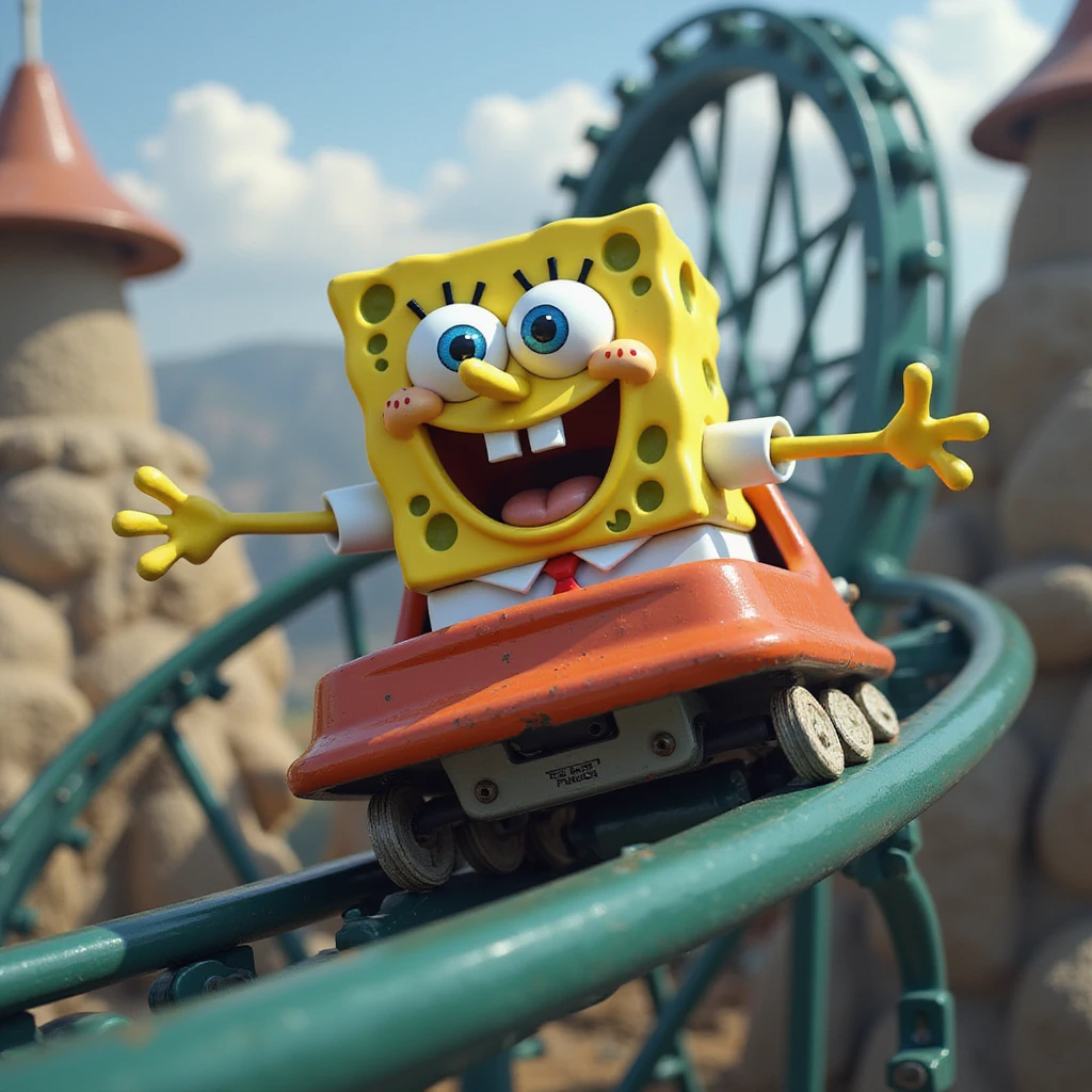 spongebob in coaster emoji