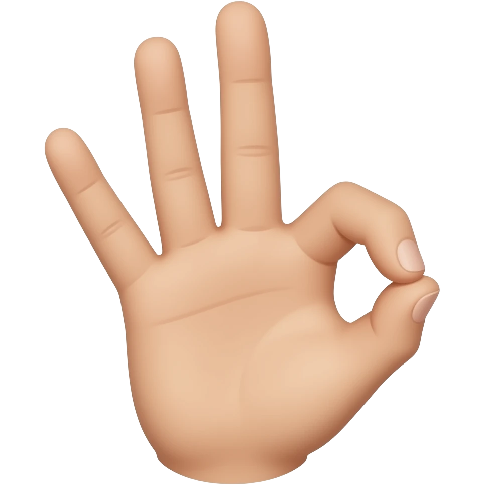 Hand and fingers shaped like an S emoji