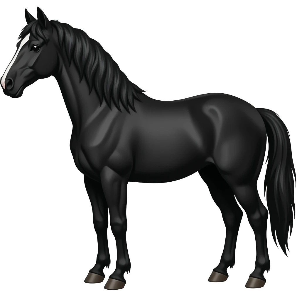 Black horse emoji
