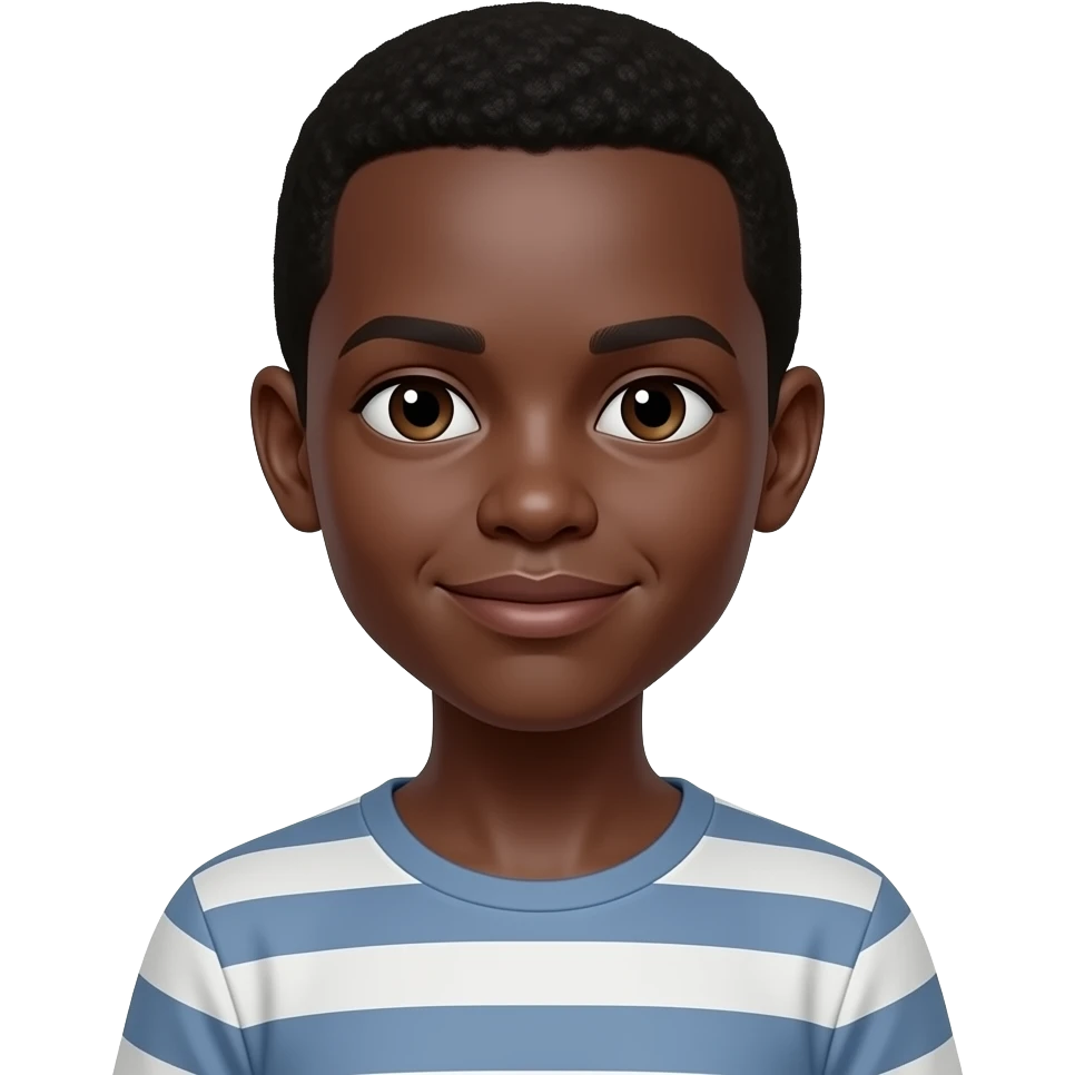 White man with skinny black ugandan girl emoji