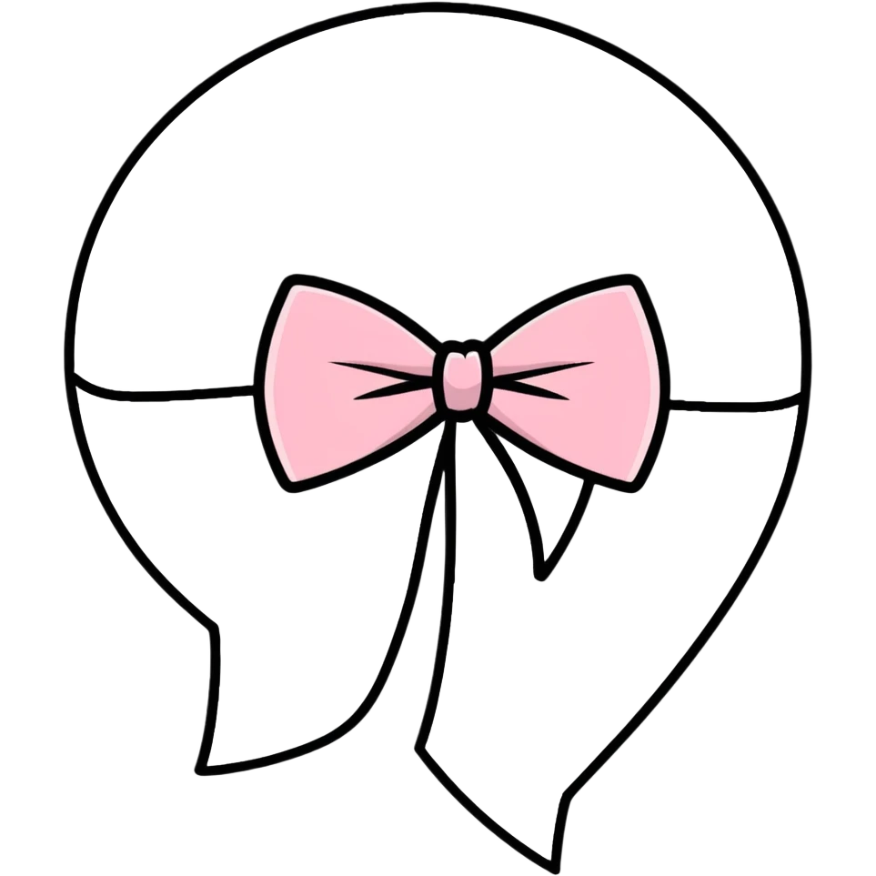 Make a pink bow sticker emoji