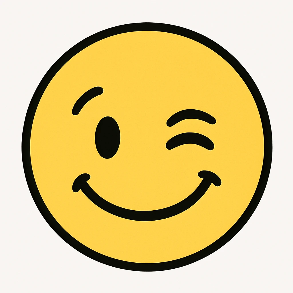 yellow winking face emoji emoji
