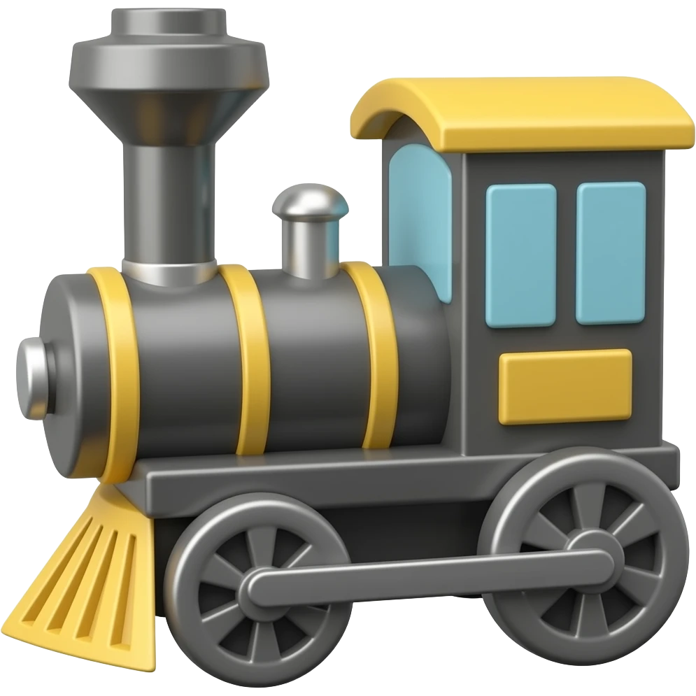 emoji style toy train emoji